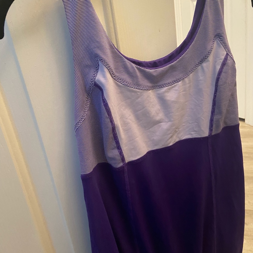 Lululemon Purple and White athletic tank